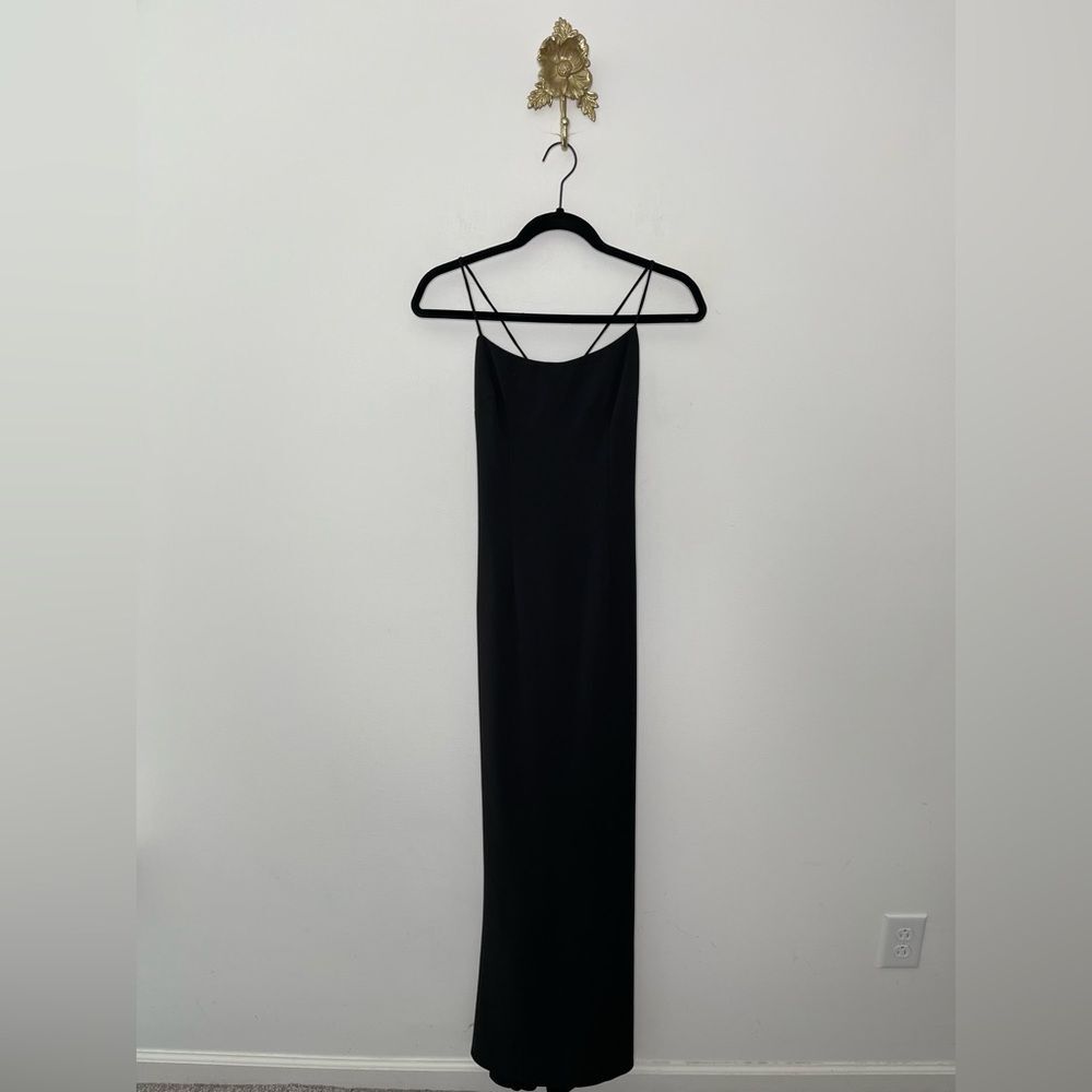 Katie May Jean Crepe Lace-up Back Gown 6